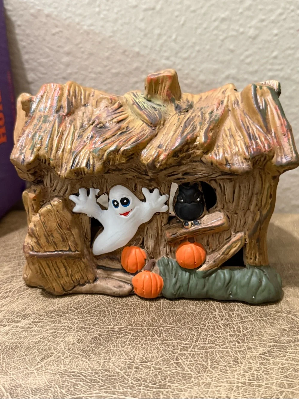 Halloween Ghost Pumpkin Village house Unbranded Brown & Orange Decor